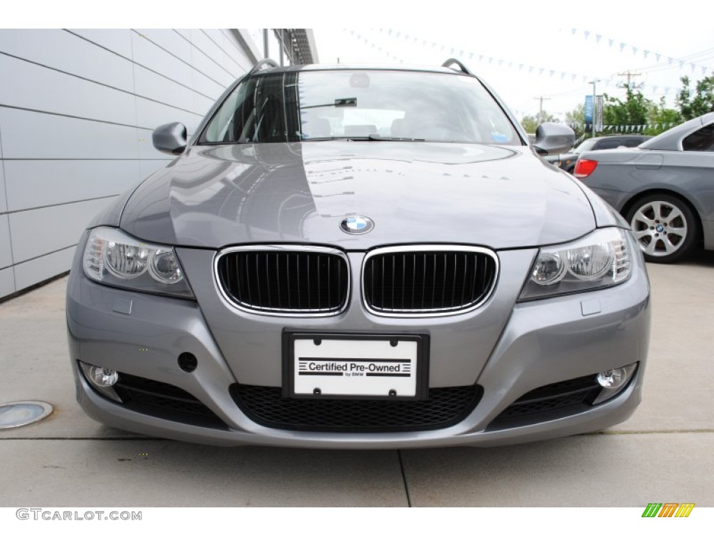 2009 3 Series 328xi Sport Wagon - Space Grey Metallic / Black photo #2