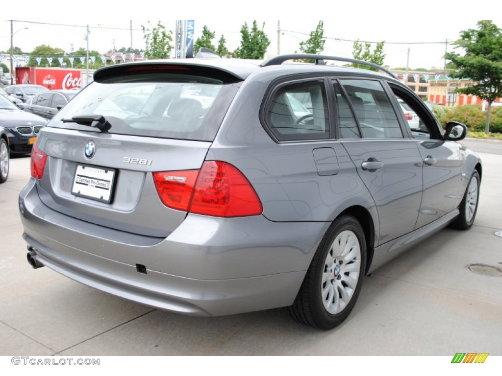 2009 3 Series 328xi Sport Wagon - Space Grey Metallic / Black photo #6