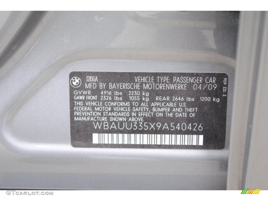 2009 3 Series 328xi Sport Wagon - Space Grey Metallic / Black photo #18
