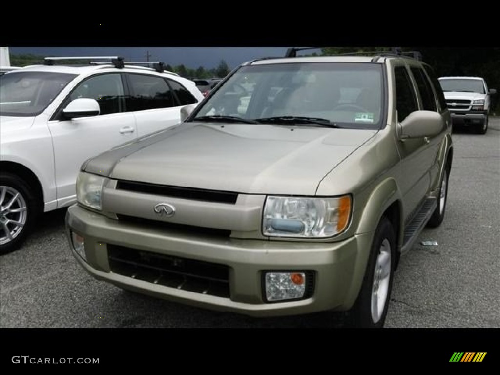 2002 QX4 4x4 - Golden Sand Metallic / Stone Beige photo #6