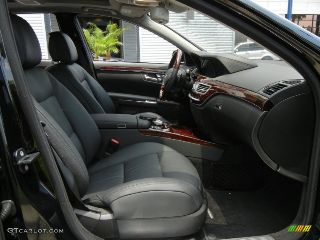 Black Interior 2012 Mercedes-Benz S 550 4Matic Sedan Photo #65866443