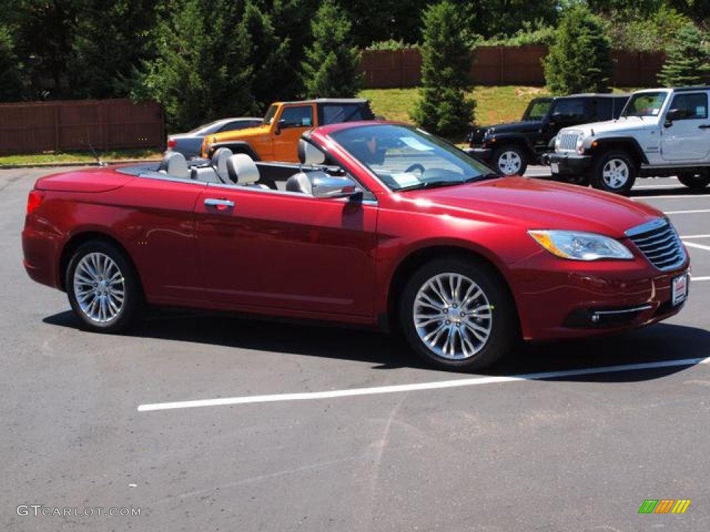 2012 200 Limited Convertible - Deep Cherry Red Crystal Pearl Coat / Black/Pearl photo #2