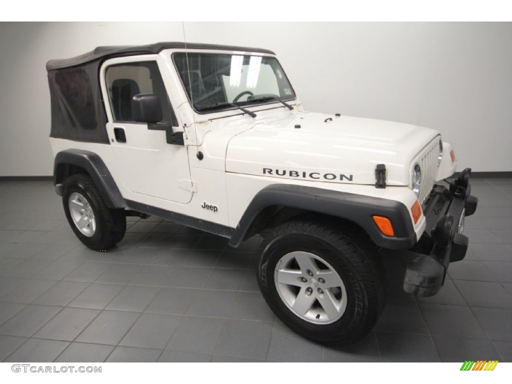 2004 Wrangler Rubicon 4x4 - Stone White / Dark Slate Gray photo #1