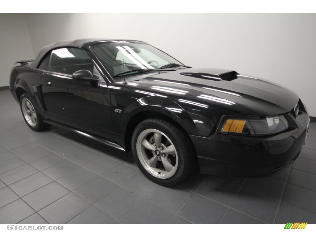 2002 Mustang GT Convertible - Black / Dark Charcoal photo #10