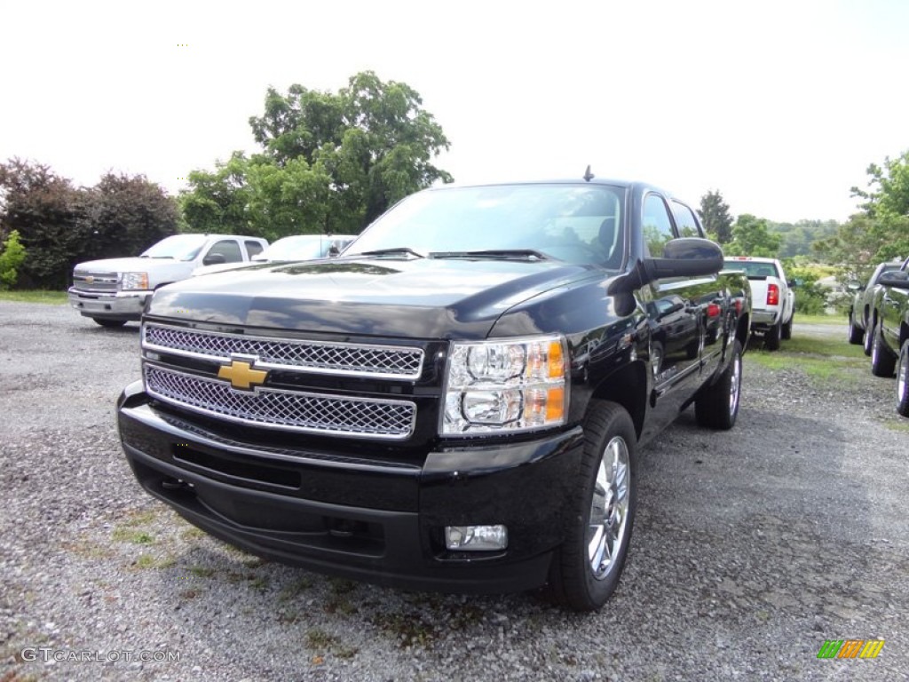 2012 Silverado 1500 LTZ Crew Cab 4x4 - Black / Ebony photo #2