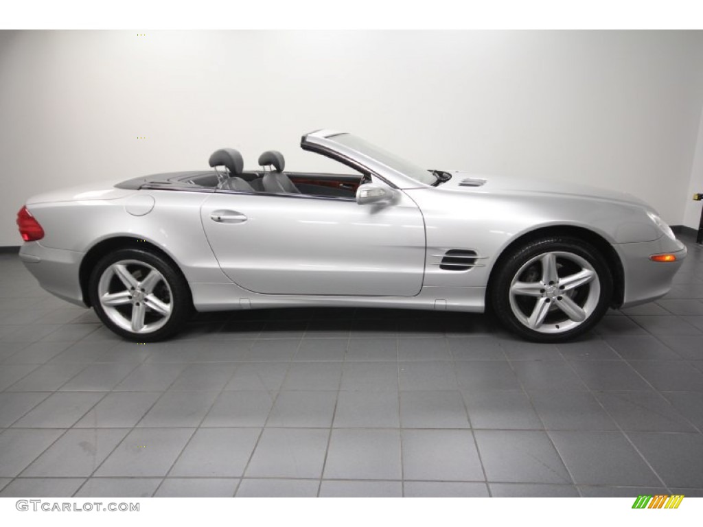 Brilliant Silver Metallic 2005 Mercedes-Benz SL 500 Roadster Exterior Photo #65872962