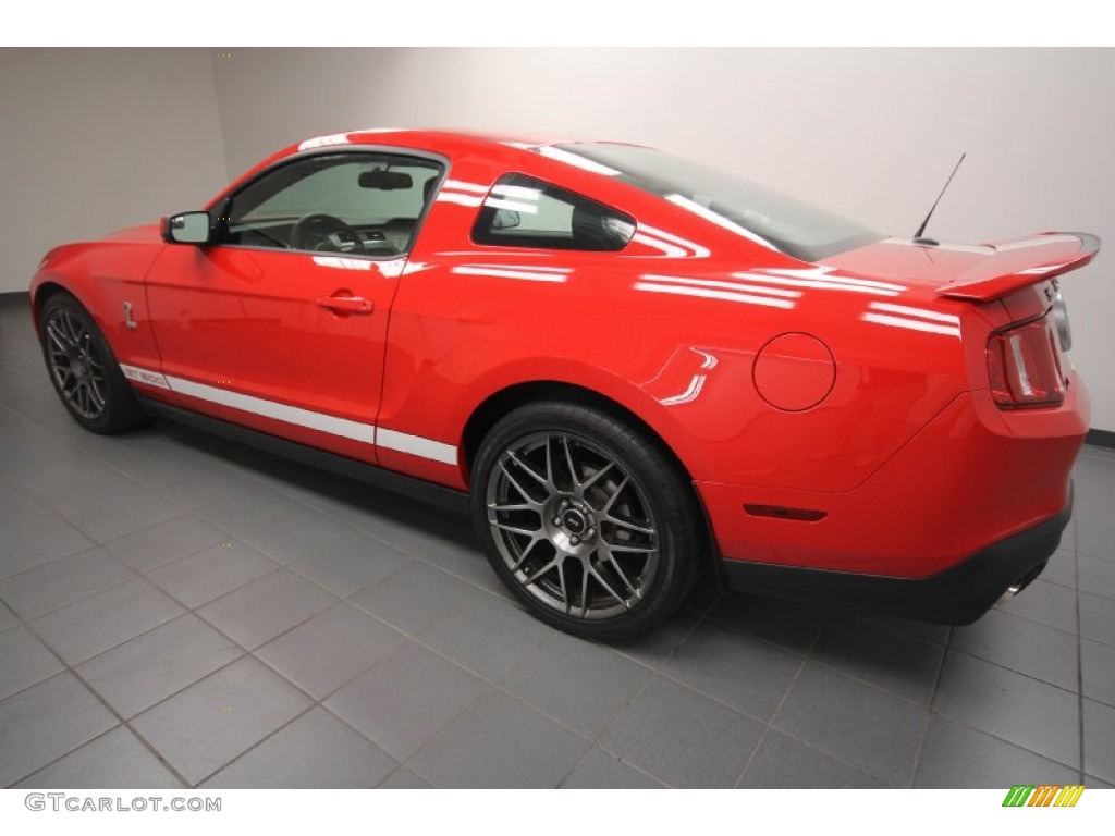 2011 Mustang Shelby GT500 SVT Performance Package Coupe - Race Red / Charcoal Black/White photo #6