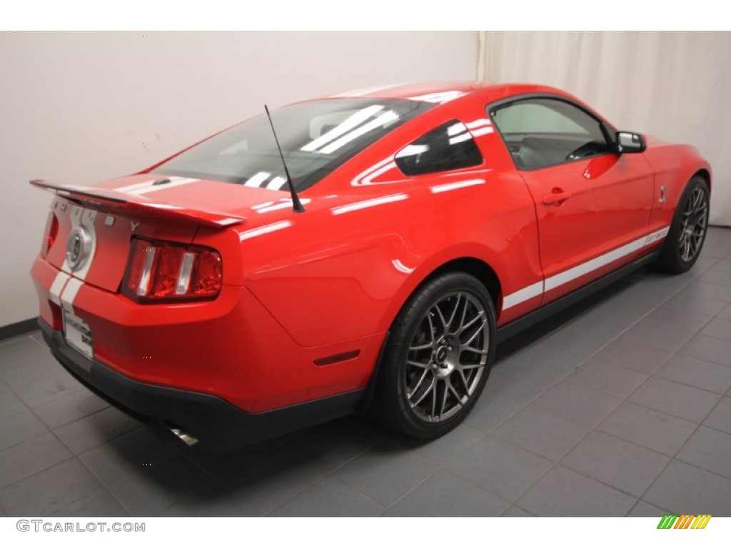 2011 Mustang Shelby GT500 SVT Performance Package Coupe - Race Red / Charcoal Black/White photo #13