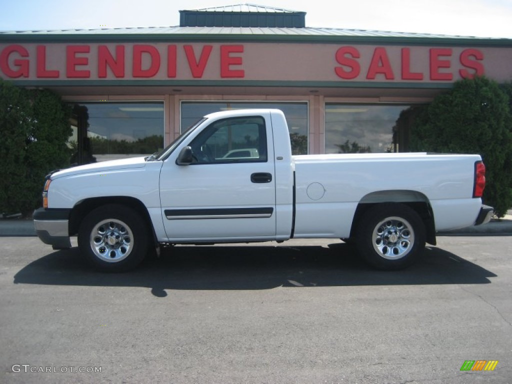 2005 Silverado 1500 Regular Cab - Summit White / Dark Charcoal photo #3