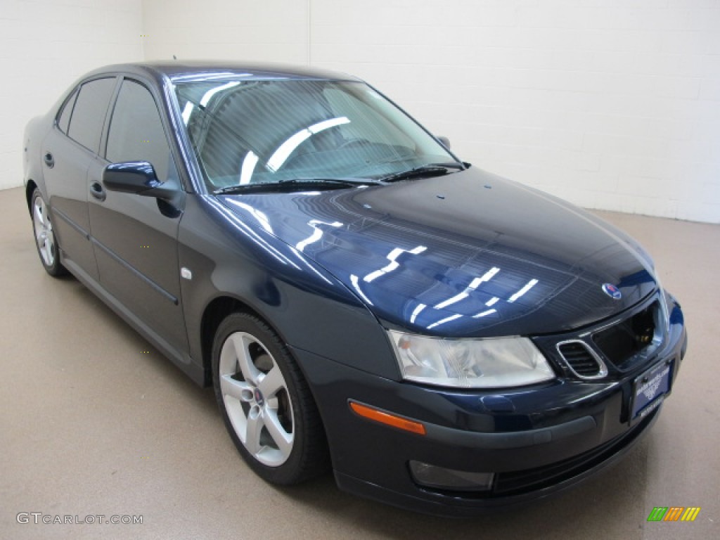 2003 9-3 Linear Sport Sedan - Midnight Blue Metallic / Parchment photo #1