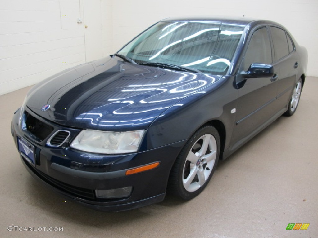 2003 9-3 Linear Sport Sedan - Midnight Blue Metallic / Parchment photo #2