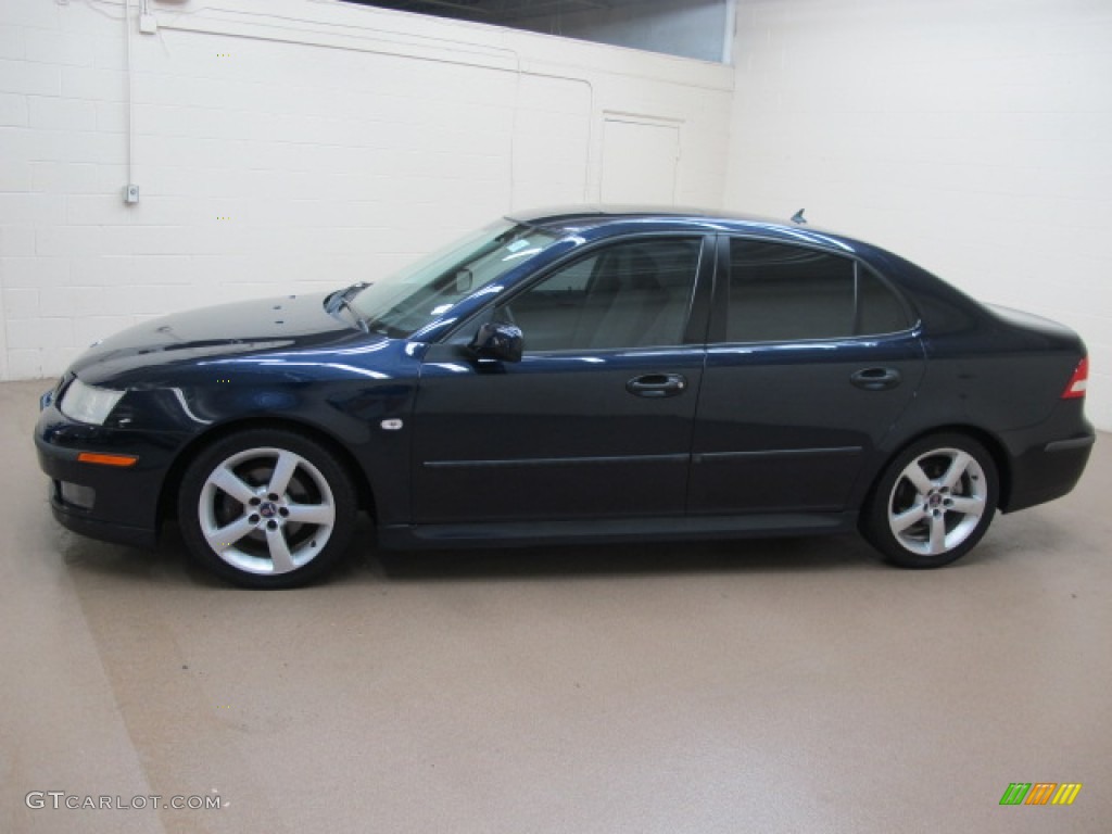 2003 9-3 Linear Sport Sedan - Midnight Blue Metallic / Parchment photo #3