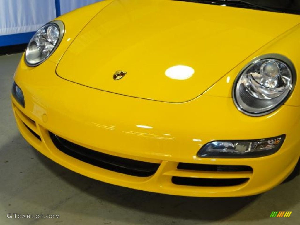 2008 911 Carrera Cabriolet - Speed Yellow / Cocoa Brown photo #4