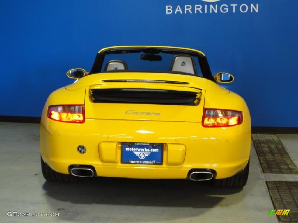 2008 911 Carrera Cabriolet - Speed Yellow / Cocoa Brown photo #13