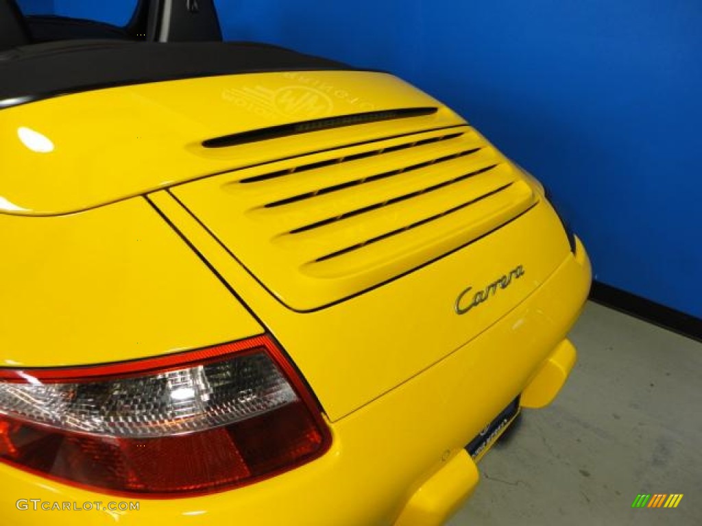 2008 911 Carrera Cabriolet - Speed Yellow / Cocoa Brown photo #40