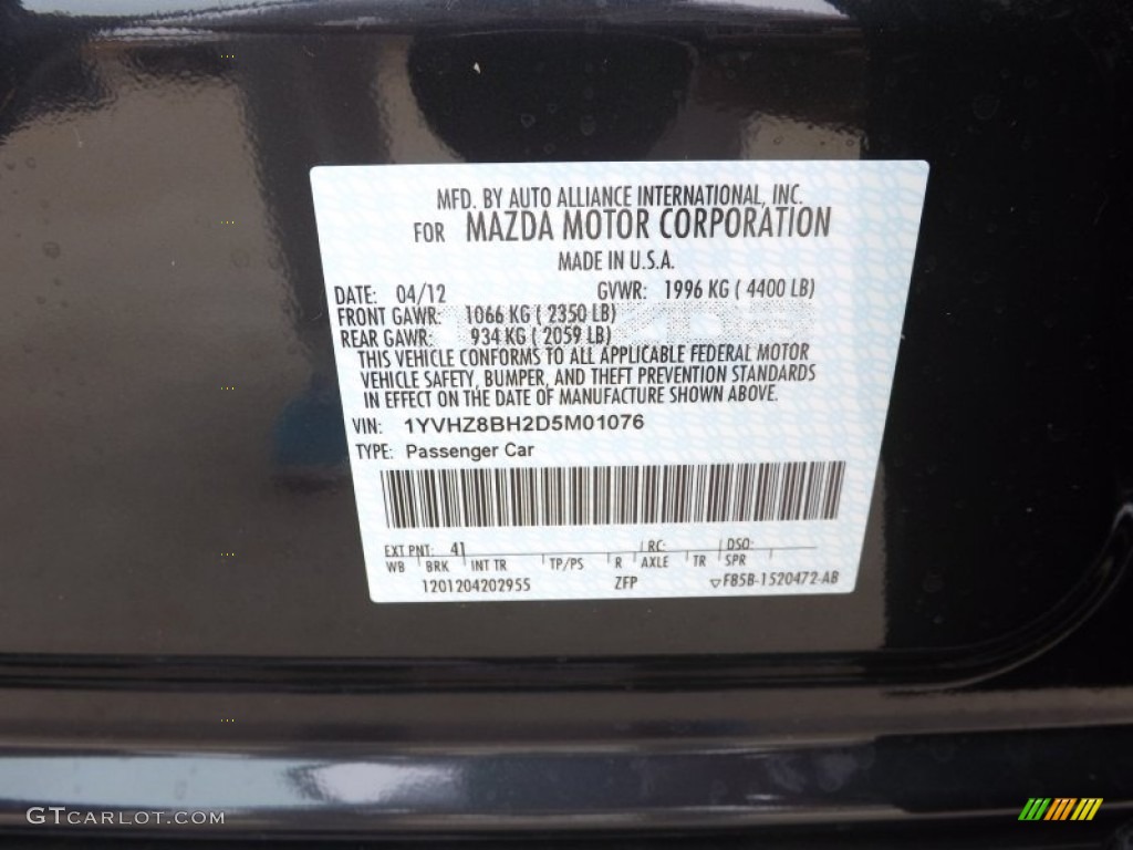 2013 MAZDA6 i Sport Sedan - Ebony Black / Black photo #21