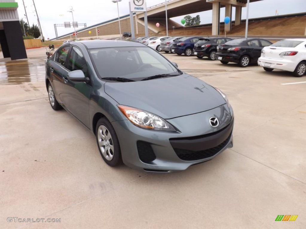 2012 MAZDA3 i Sport 4 Door - Dolphin Gray Mica / Black photo #7