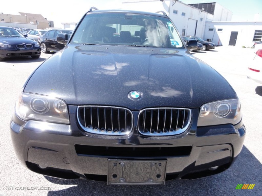 2006 X3 3.0i - Black Sapphire Metallic / Black photo #4