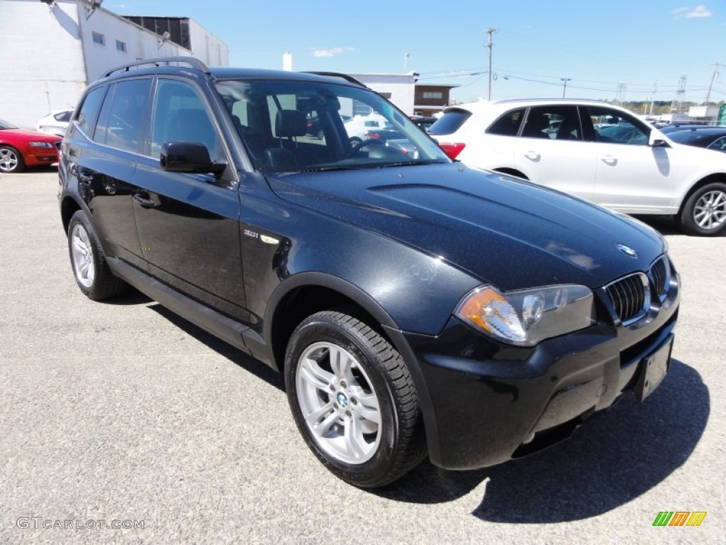 2006 X3 3.0i - Black Sapphire Metallic / Black photo #5