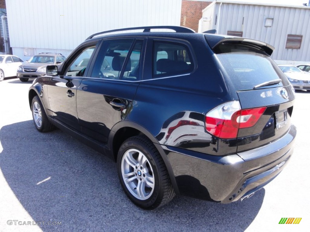 2006 X3 3.0i - Black Sapphire Metallic / Black photo #11