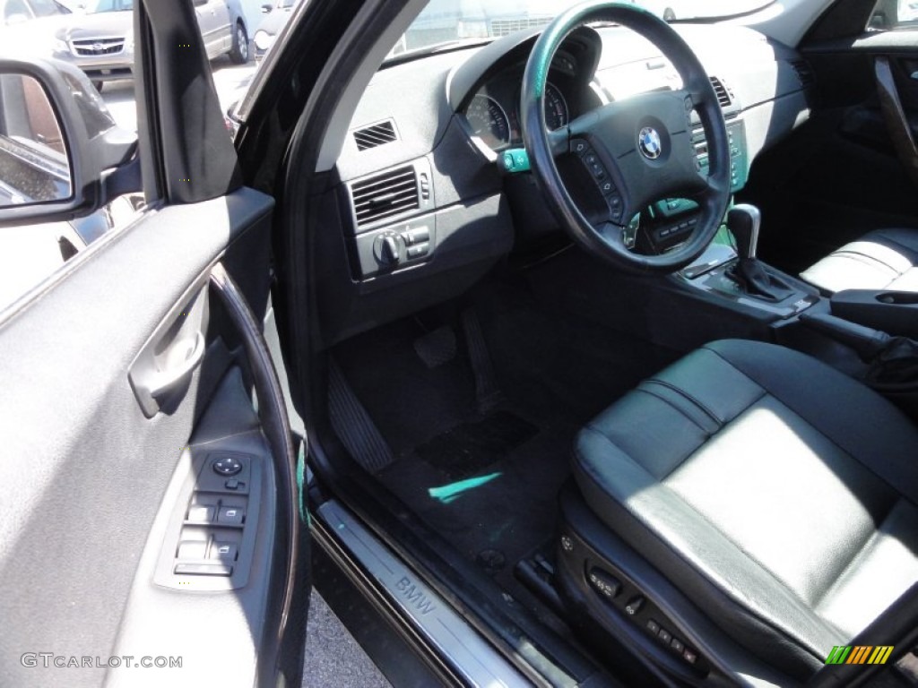 2006 X3 3.0i - Black Sapphire Metallic / Black photo #14