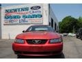 2002 Torch Red Ford Mustang V6 Convertible  photo #2