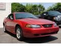 2002 Torch Red Ford Mustang V6 Convertible  photo #7