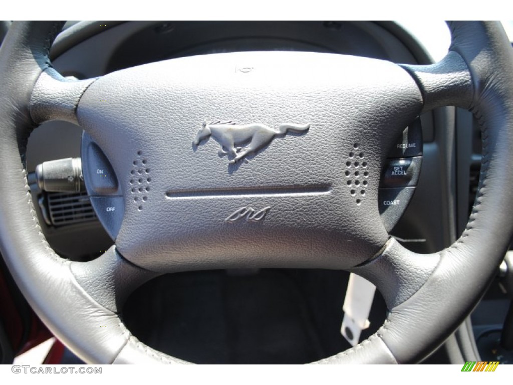 2002 Mustang V6 Convertible - Torch Red / Dark Charcoal photo #12