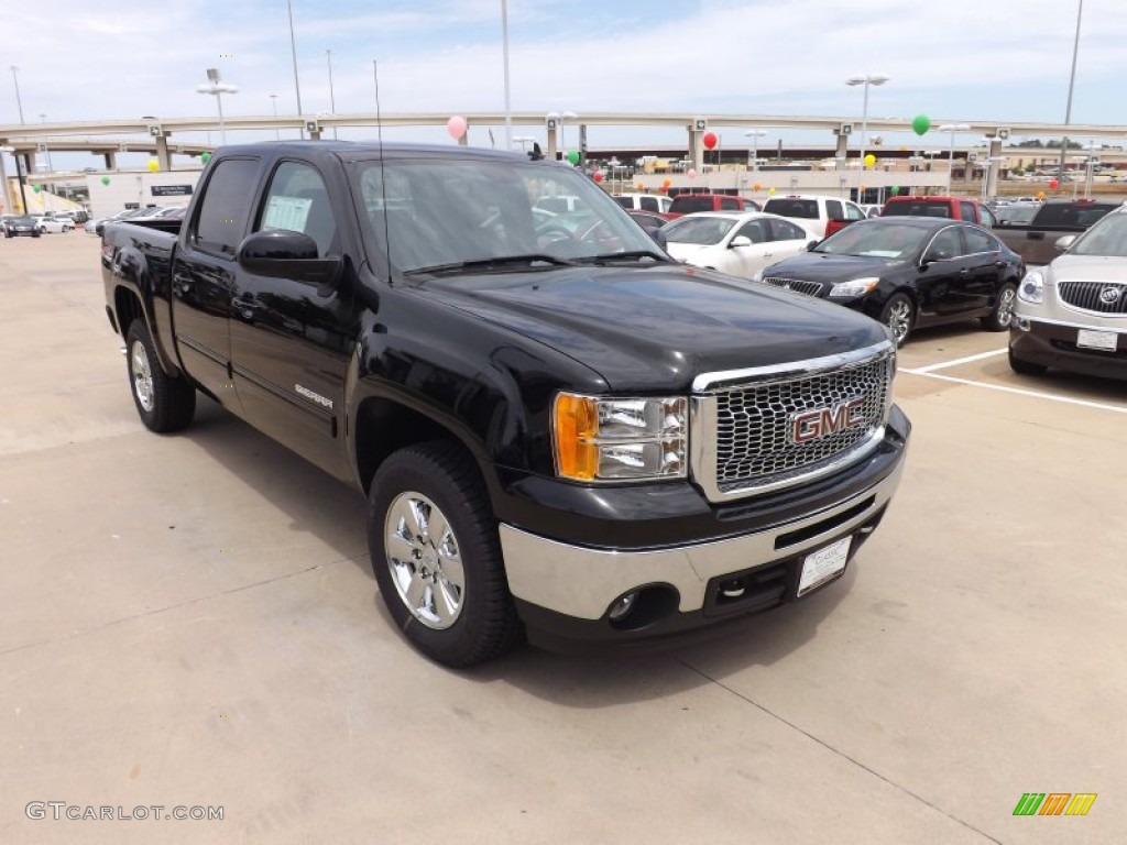 2012 Sierra 1500 SLT Crew Cab 4x4 - Onyx Black / Ebony photo #7