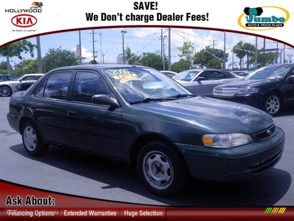 2000 Corolla VE - Woodland Green Pearl / Light Charcoal photo #1