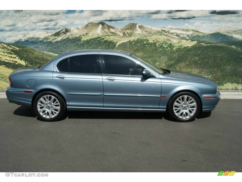 2003 X-Type 2.5 - Adriatic Blue Metallic / Sand photo #2