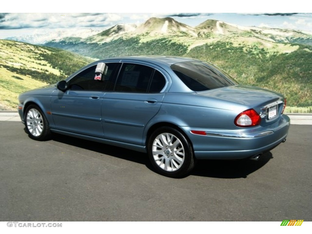 2003 X-Type 2.5 - Adriatic Blue Metallic / Sand photo #4