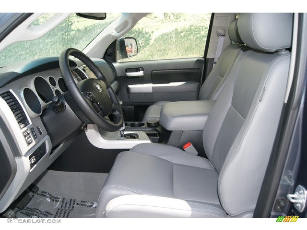2008 Tundra Limited Double Cab 4x4 - Slate Gray Metallic / Graphite Gray photo #13