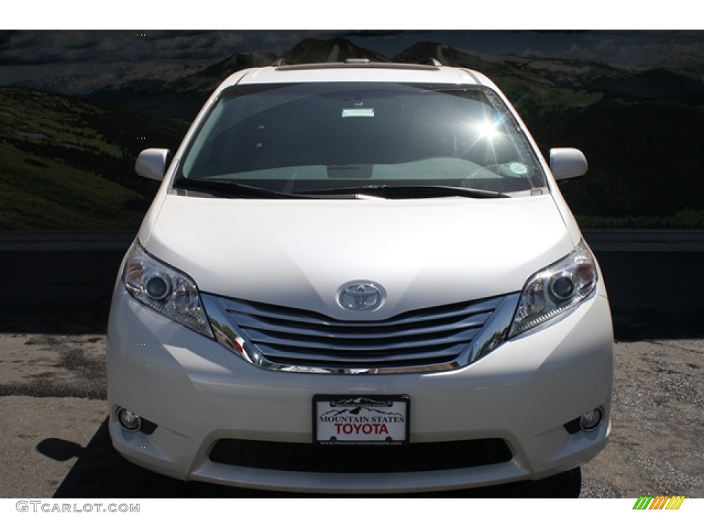 2012 Sienna Limited AWD - Blizzard White Pearl / Light Gray photo #2