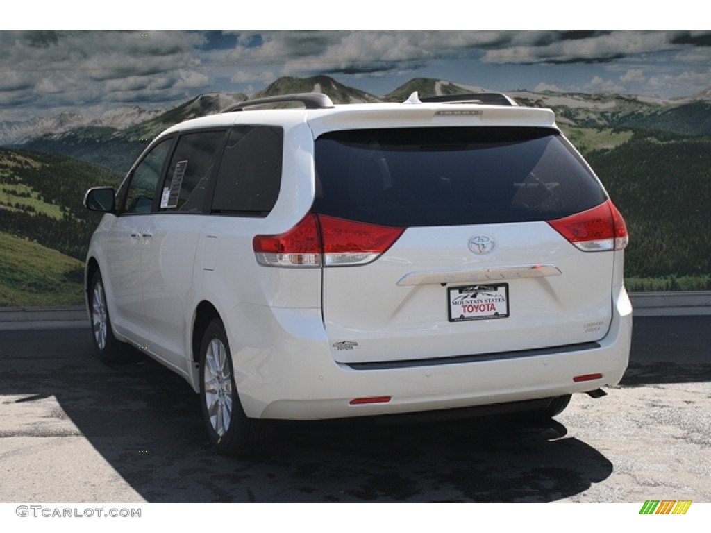 2012 Sienna Limited AWD - Blizzard White Pearl / Light Gray photo #3