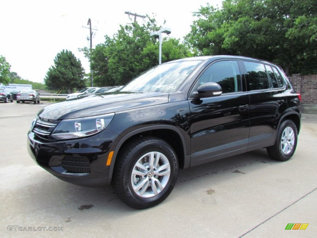 2012 Tiguan S - Deep Black Metallic / Black photo #1