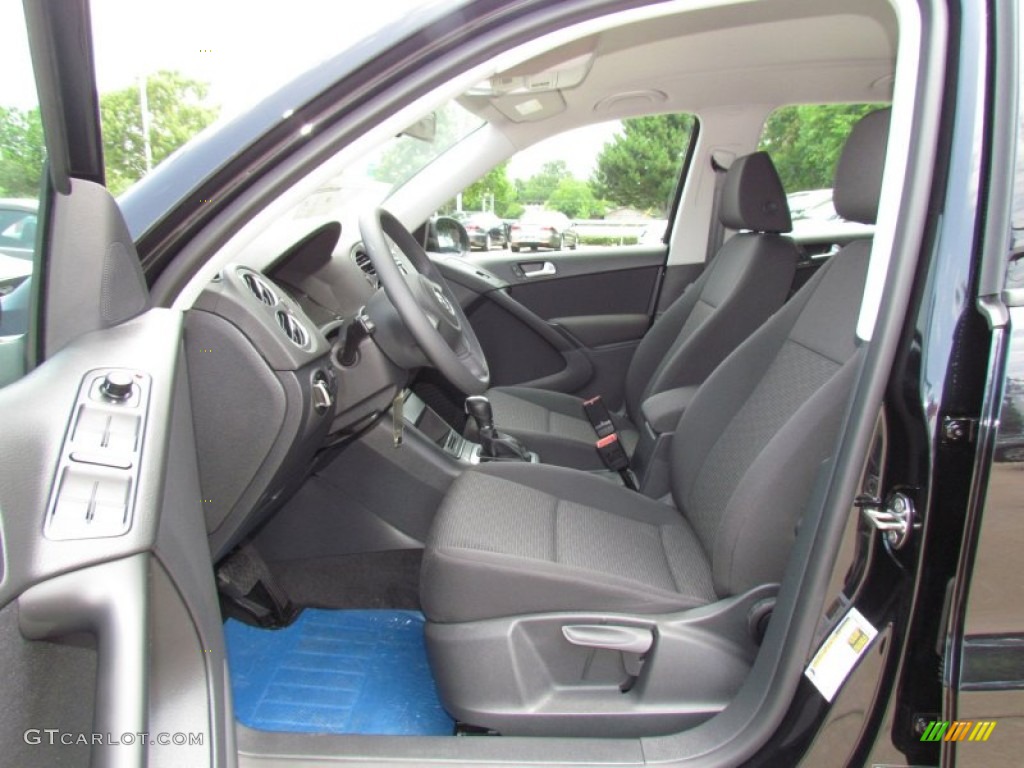 2012 Tiguan S - Deep Black Metallic / Black photo #3