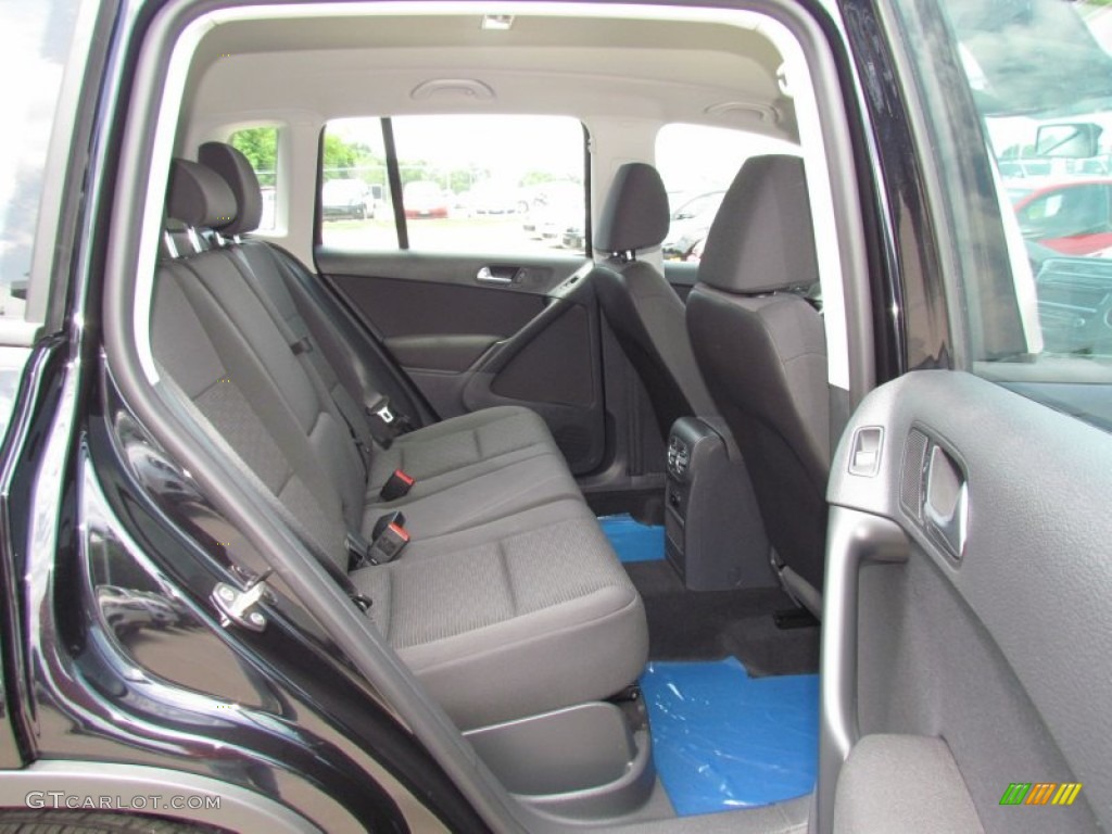 2012 Tiguan S - Deep Black Metallic / Black photo #4