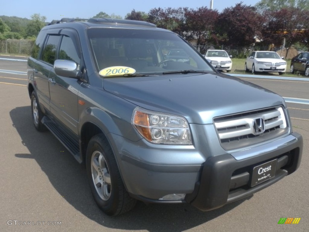 2006 Pilot EX-L 4WD - Steel Blue Metallic / Gray photo #4