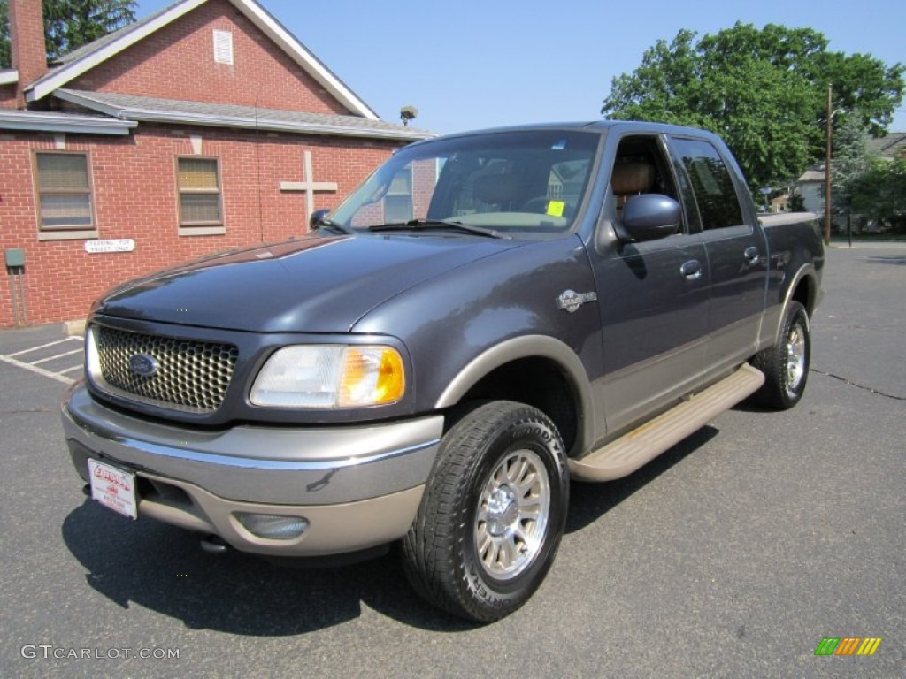 2001 F150 King Ranch SuperCrew 4x4 - Charcoal Blue Metallic / Medium Parchment photo #2