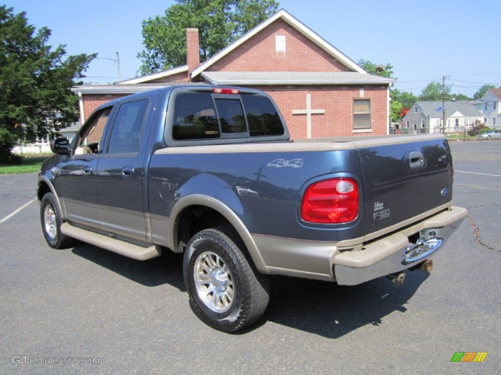 2001 F150 King Ranch SuperCrew 4x4 - Charcoal Blue Metallic / Medium Parchment photo #5
