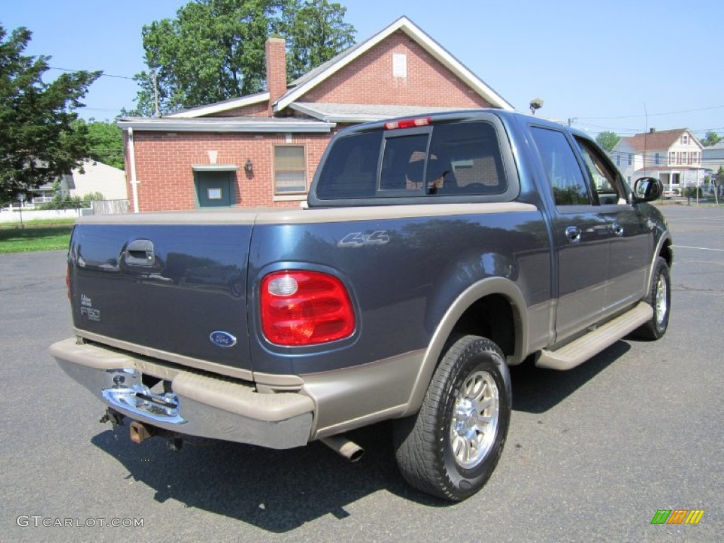 2001 F150 King Ranch SuperCrew 4x4 - Charcoal Blue Metallic / Medium Parchment photo #8