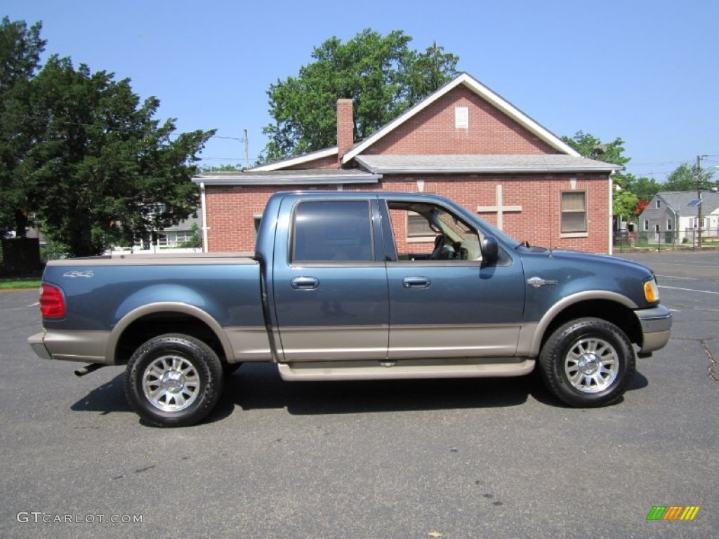 2001 F150 King Ranch SuperCrew 4x4 - Charcoal Blue Metallic / Medium Parchment photo #10