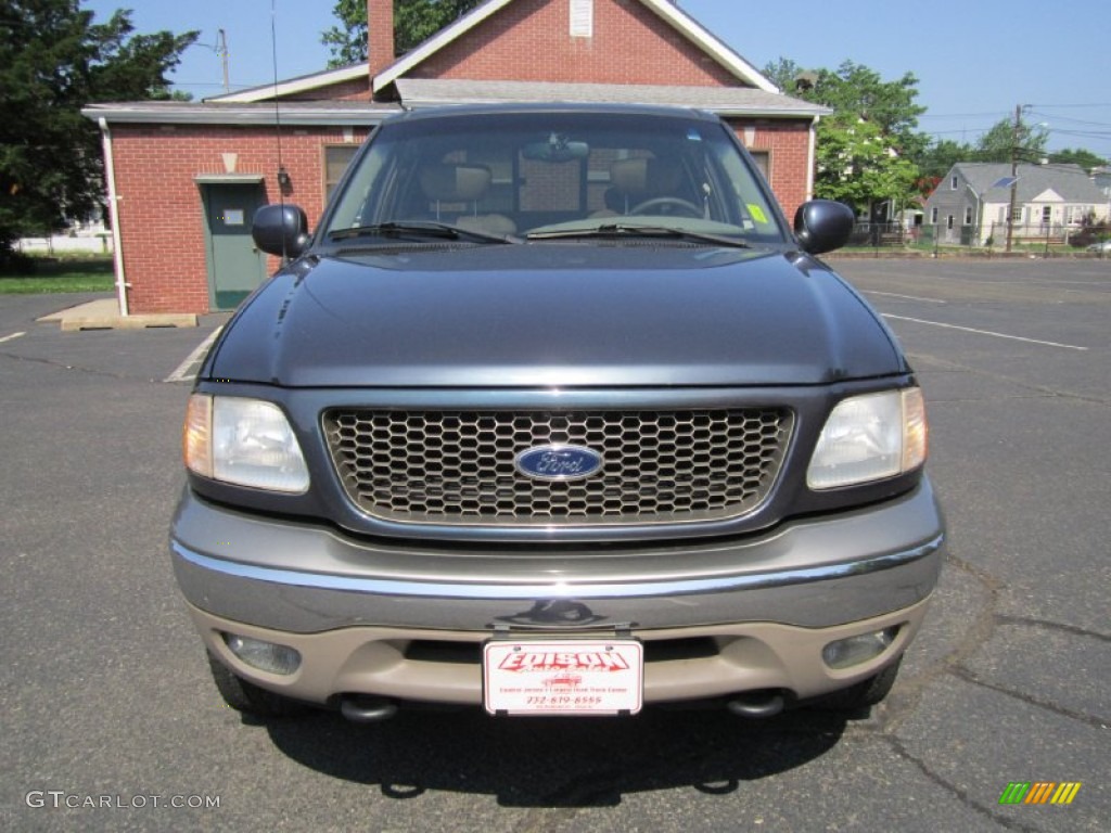 2001 F150 King Ranch SuperCrew 4x4 - Charcoal Blue Metallic / Medium Parchment photo #13