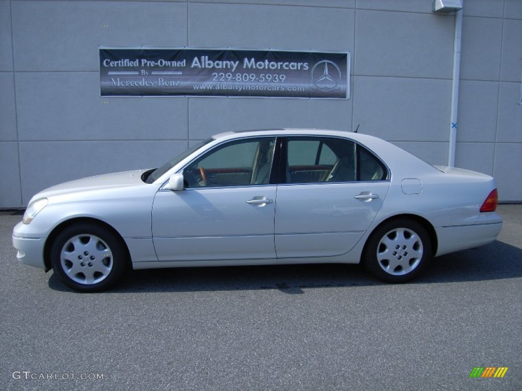 2003 LS 430 Sedan - Crystal White / Ecru photo #1