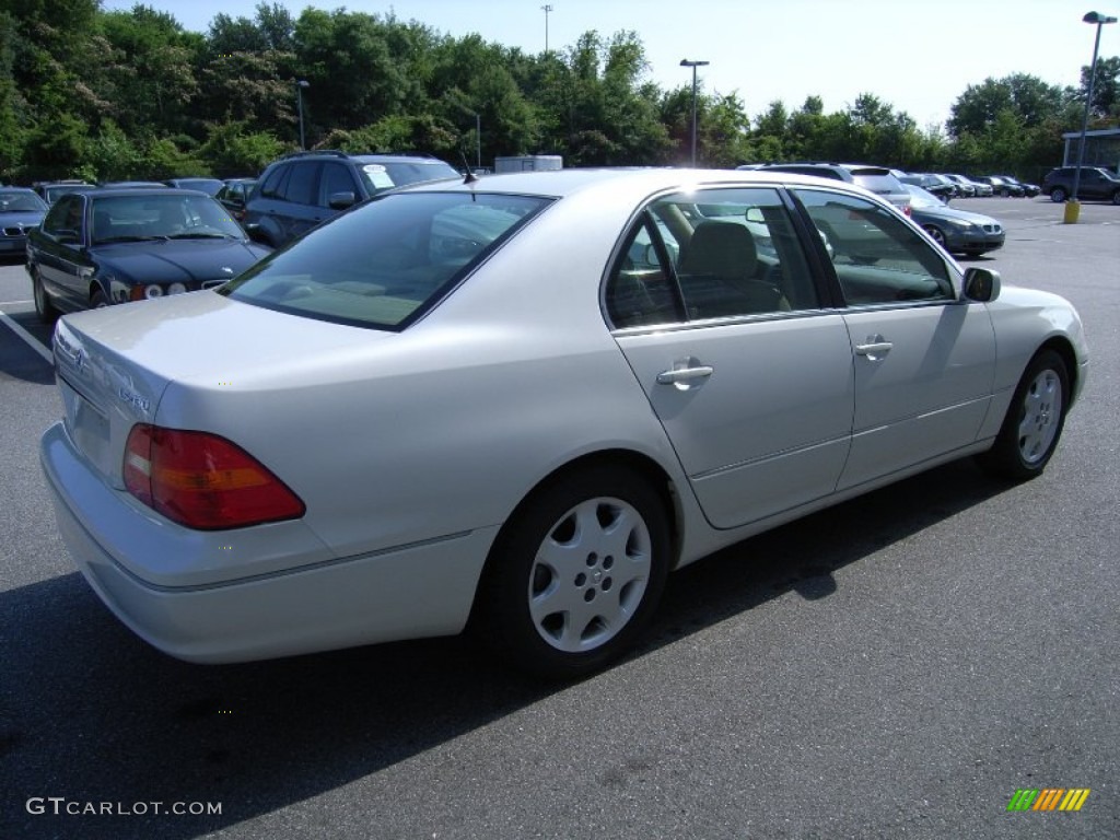 2003 LS 430 Sedan - Crystal White / Ecru photo #6