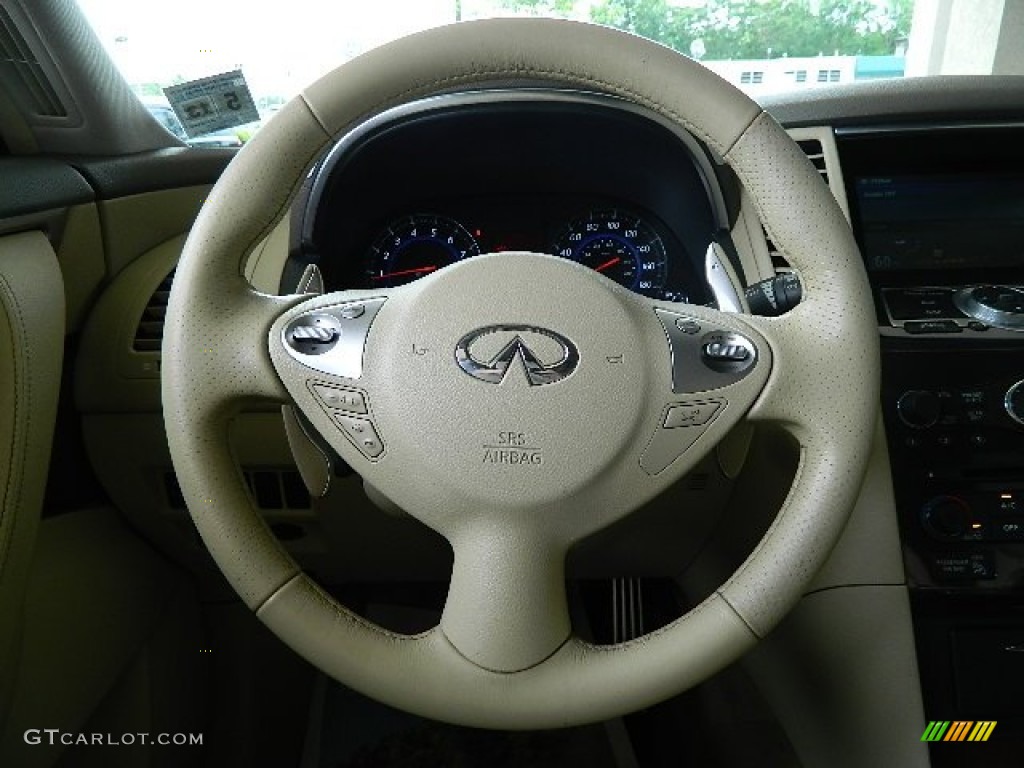 2009 Infiniti FX 35 AWD Wheat Steering Wheel Photo #65889060
