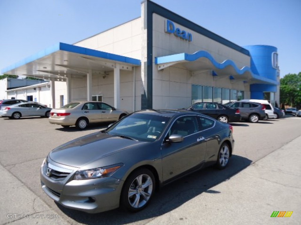 2012 Accord EX-L V6 Coupe - Polished Metal Metallic / Black photo #1