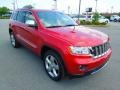 2011 Inferno Red Crystal Pearl Jeep Grand Cherokee Overland  photo #2