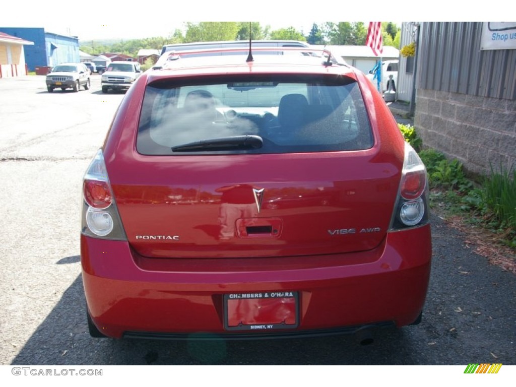 2009 Vibe 2.4 AWD - Red Hot Metallic / Ebony photo #33